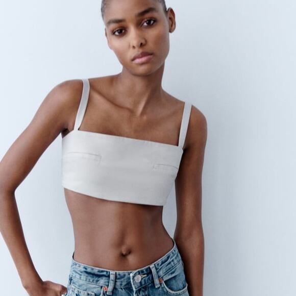 Zara Tops - ZARA CROPPED TANK TOP